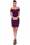 Short Purple Coctail Dress C8055