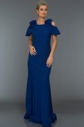 Long Sax Blue Evening Dress S4296