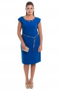 Sax Blue Oversized Evening Dress C2163