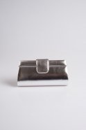 Silver Leather Portfolio Bags V494