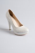Pearly Silvery Evening Shoes BA120
