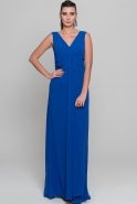Long Sax Blue Evening Dress C3275
