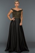 Long Black Evening Dress ABU027