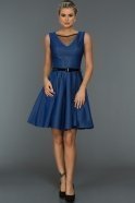 Short Sax Blue Evening Dress DS342