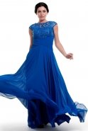 Long Sax Blue Evening Dress M1465