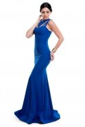 Long Sax Blue Evening Dress C3260