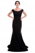 Long Black Evening Dress C3259