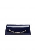 Navy Blue Patent Leather Evening Bag V486N