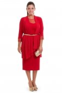 Red Large Size Evening Dress AL8350