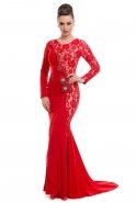 Red Hijab Dress AL8203
