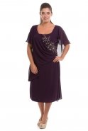 Purple Large Size Evening Dress AL8683