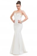 White Large Size Evening Dress O7788