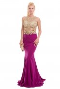 Long Purple Evening Dress O1407