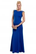Long Sax Blue Evening Dress T2165
