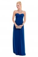 Long Sax Blue Evening Dress C3279