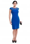 Short Sax Blue Evening Dress T2179