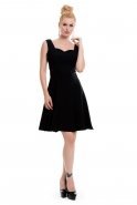 Short Black Evening Dress T2178