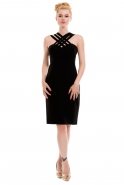 Short Black Evening Dress A60165