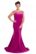 Purple Large Size Evening Dress O4061