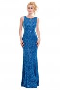 Long Sax Blue Evening Dress C3255