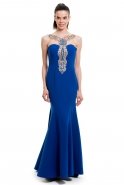 Long Sax Blue Evening Dress O7815