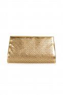 Gold Leather Evening Bag V472