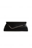 Black Leather Evening Bag V455