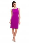Short Purple Evening Dress T1840