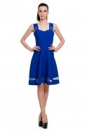 Short Sax Blue Evening Dress T2163