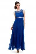 Long Sax Blue Evening Dress T2136