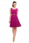 Short Purple Evening Dress T2077N