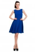 Short Sax Blue Coctail Dress T2159