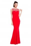 Long Red Evening Dress C6137