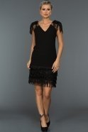 Short Black Evening Dress ABK140