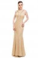 Long Gold Evening Dress C3166