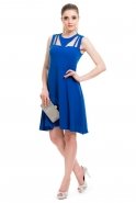 Short Sax Blue Evening Dress T2145