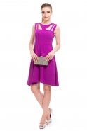 Short Purple Evening Dress T2145