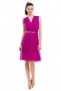 Short Purple Coctail Dress T2083