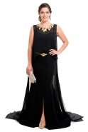 Black Large Size Evening Dress S4051