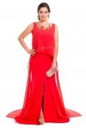 Red Large Size Evening Dress S4051
