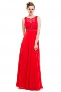 Long Red Evening Dress S3988