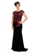 Black-Bordeaux Large Size Evening Dress AL7573PI