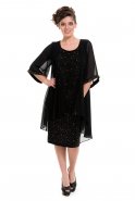 Black Large Size Evening Dress C5204