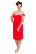 Red Oversized Evening Dress O3616