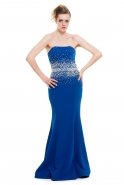 Long Sax Blue Evening Dress O1156