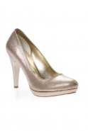 Gold Satin Evening Shoes AK577-1811