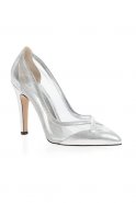 Silver Satin Evening Shoe AK535-546