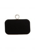 Black Suede Clutch Bag V257