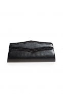 Black Leather Evening Bag V489
