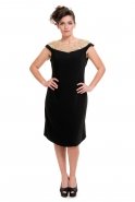 Black Large Size Evening Dress O7641